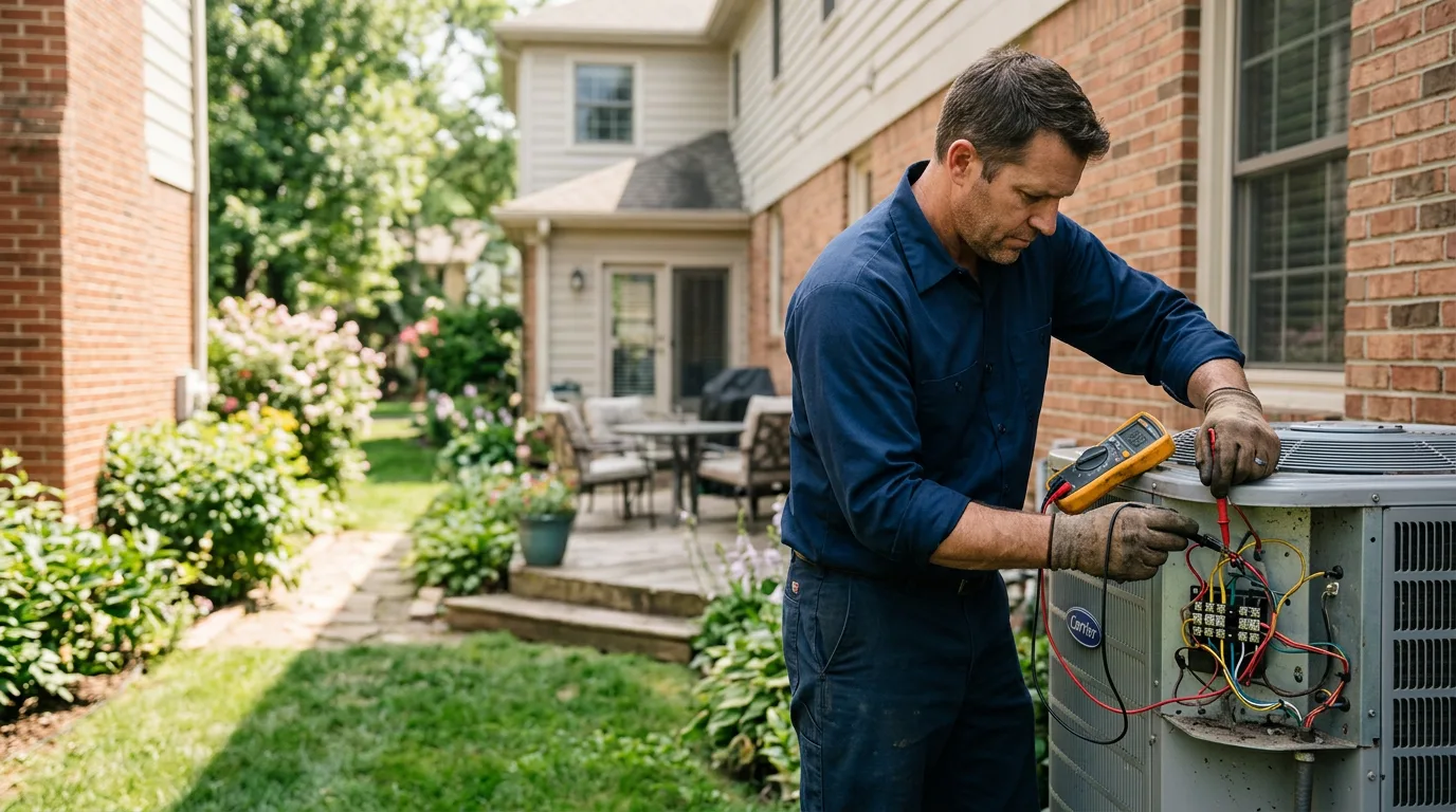 HVAC technician working near Helendale, CA